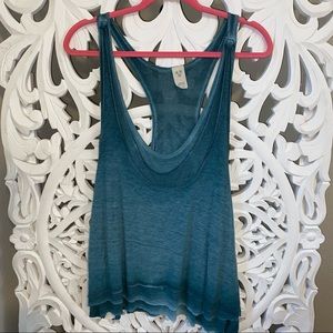 Turquoise Free People Tank Top